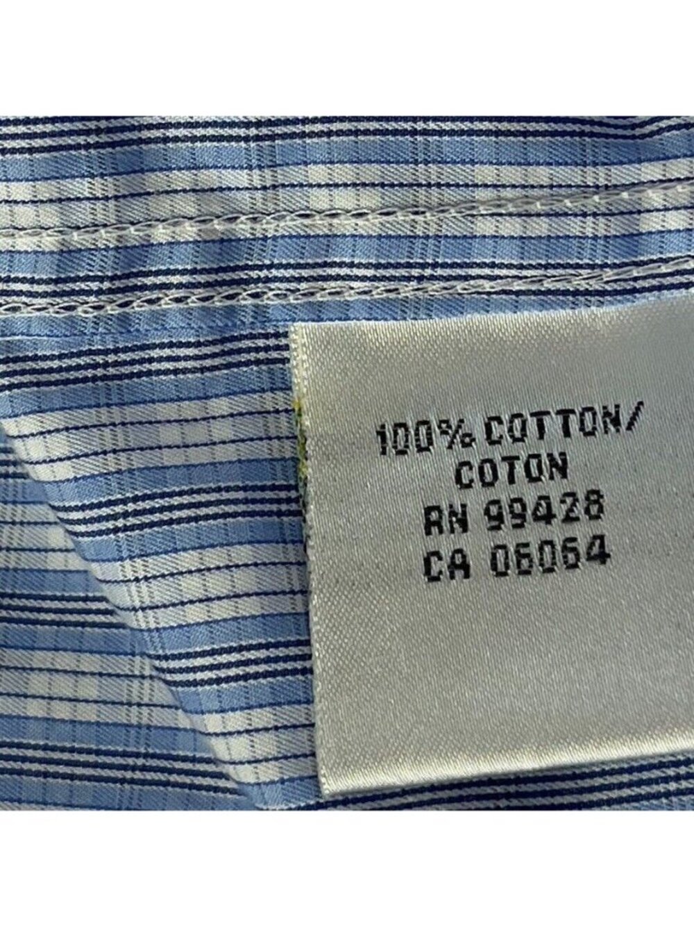 Bugatchi Mens Blue Check Long Sleeve Button-Up Shirt 100% Cotton Size L - Picture 5 of 13